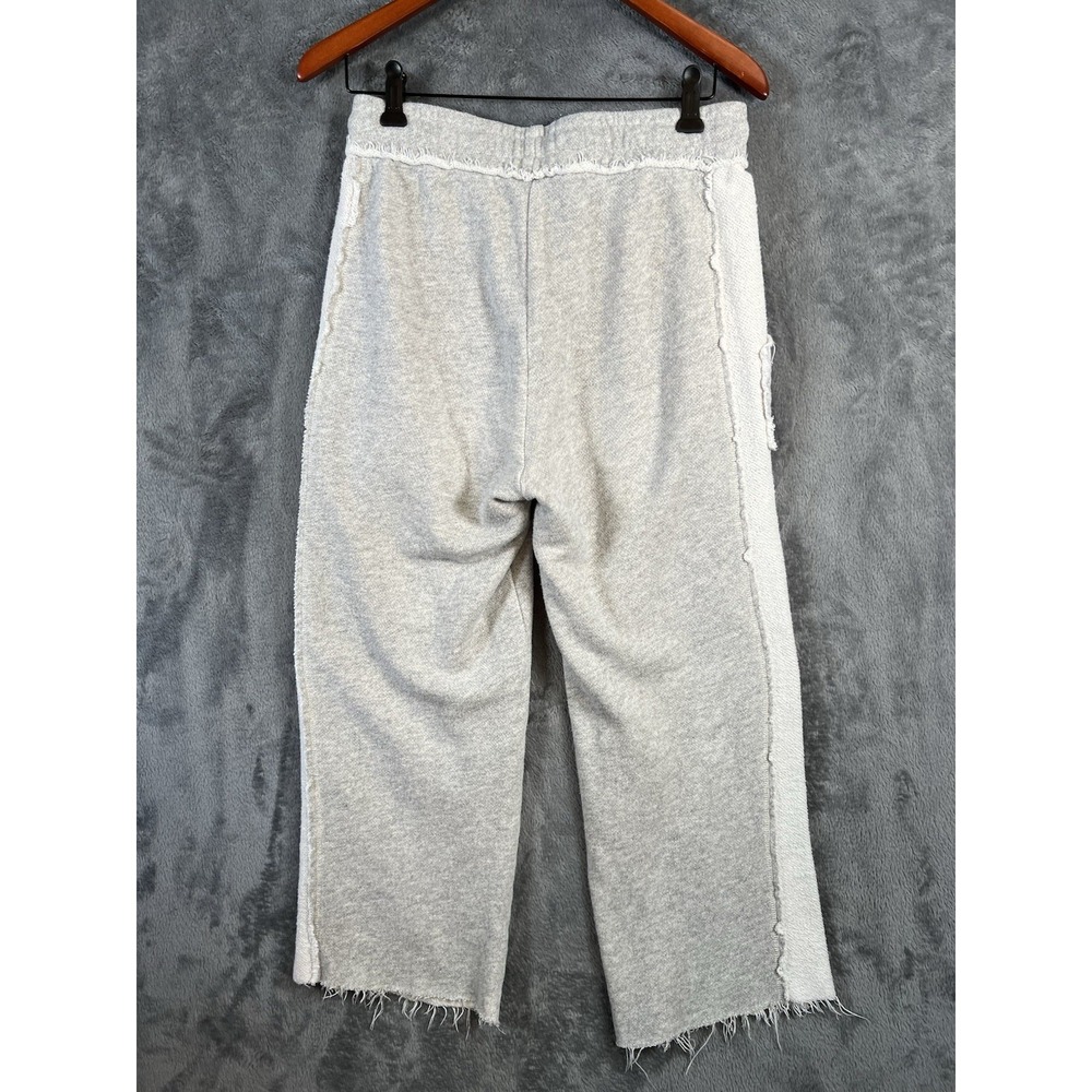 Sundance Sweatpants Womens Small Gray Fleece Cropped Lounge Raw Hem Cozy - Picture 2 of 10